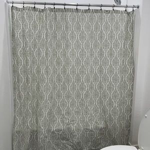 Target green pattern shower curtain